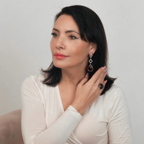 Серьги Possebon Q. Rose, Obs Fume, A0585.7.11 S фото 2